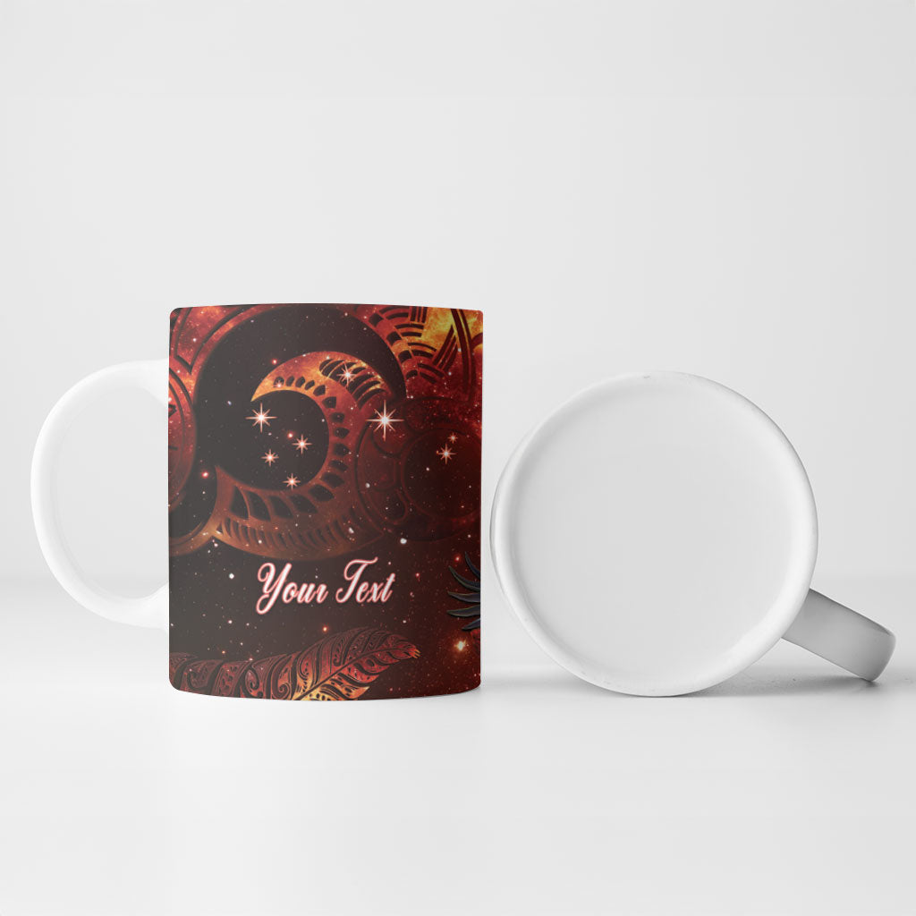 New Zealand Kea Bird Matariki Personalised Ceramic Mug Silver Fern Maori Pattern LT22 - Polynesian Pride