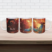 New Zealand Kea Bird Matariki Personalised Ceramic Mug Silver Fern Maori Pattern LT22 - Polynesian Pride