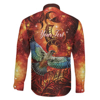 New Zealand Kea Bird Matariki Personalised Family Matching Long Sleeve Bodycon Dress and Hawaiian Shirt Silver Fern Maori Pattern