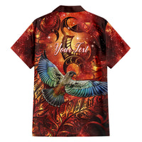New Zealand Kea Bird Matariki Personalised Family Matching Short Sleeve Bodycon Dress and Hawaiian Shirt Silver Fern Maori Pattern