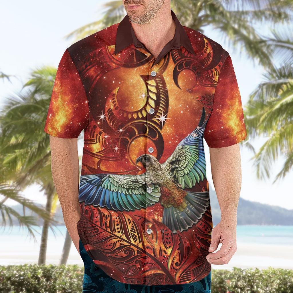 New Zealand Kea Bird Matariki Personalised Hawaiian Shirt Silver Fern Maori Pattern LT22 - Polynesian Pride