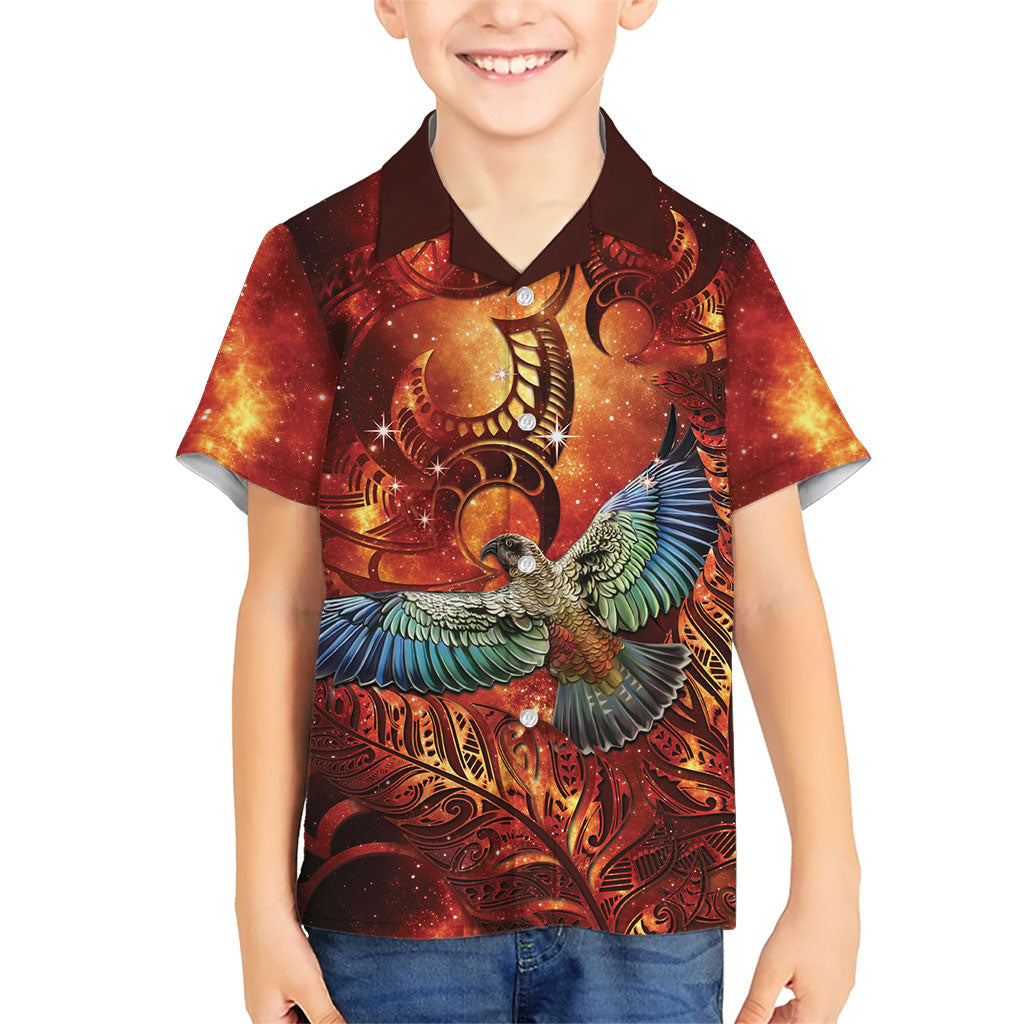 New Zealand Kea Bird Matariki Personalised Hawaiian Shirt Silver Fern Maori Pattern LT22 - Polynesian Pride