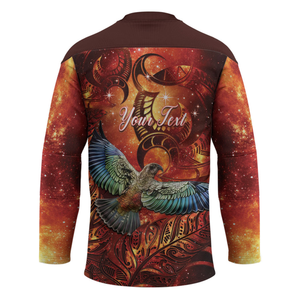 New Zealand Kea Bird Matariki Personalised Hockey Jersey Silver Fern Maori Pattern LT22 - Polynesian Pride