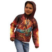 New Zealand Kea Bird Matariki Personalised Kid Hoodie Silver Fern Maori Pattern LT22 - Polynesian Pride