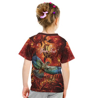 New Zealand Kea Bird Matariki Personalised Kid T Shirt Silver Fern Maori Pattern LT22 - Polynesian Pride