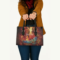 New Zealand Kea Bird Matariki Personalised Leather Bag Silver Fern Maori Pattern LT22 - Polynesian Pride