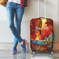 New Zealand Kea Bird Matariki Personalised Luggage Cover Silver Fern Maori Pattern LT22 - Polynesian Pride