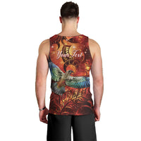 New Zealand Kea Bird Matariki Personalised Men Tank Top Silver Fern Maori Pattern LT22 - Polynesian Pride