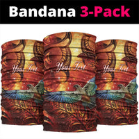 New Zealand Kea Bird Matariki Personalised Neck Gaiter Silver Fern Maori Pattern