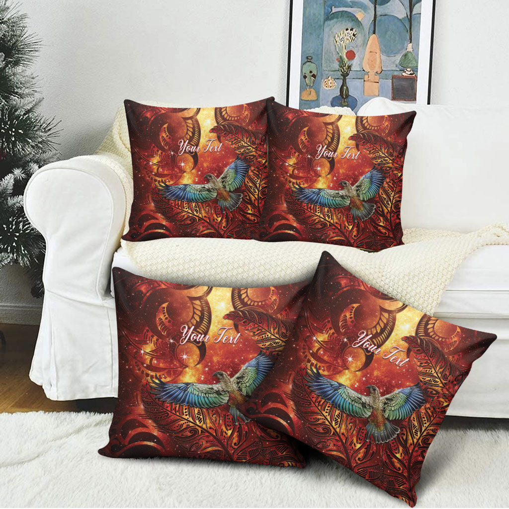New Zealand Kea Bird Matariki Personalised Pillow Cover Silver Fern Maori Pattern LT22 - Polynesian Pride
