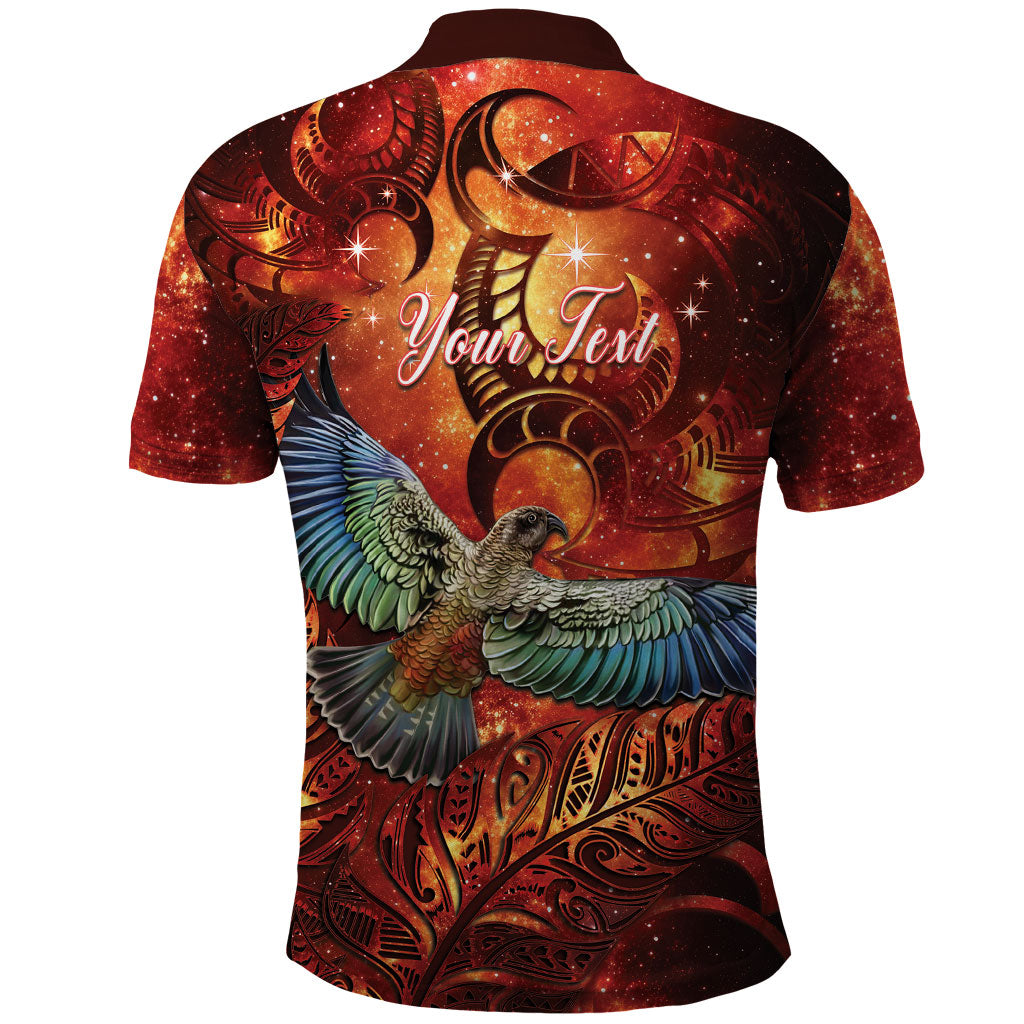 New Zealand Kea Bird Matariki Personalised Polo Shirt Silver Fern Maori Pattern LT22 - Polynesian Pride