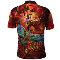 New Zealand Kea Bird Matariki Personalised Polo Shirt Silver Fern Maori Pattern LT22 - Polynesian Pride