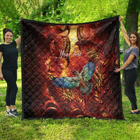 New Zealand Kea Bird Matariki Personalised Quilt Silver Fern Maori Pattern LT22 - Polynesian Pride