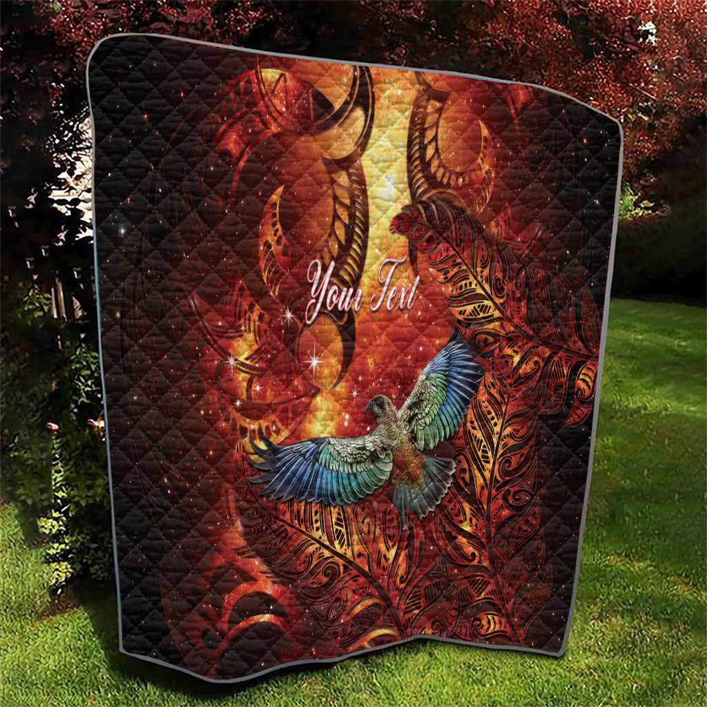 New Zealand Kea Bird Matariki Personalised Quilt Silver Fern Maori Pattern LT22 - Polynesian Pride