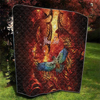 New Zealand Kea Bird Matariki Personalised Quilt Silver Fern Maori Pattern LT22 - Polynesian Pride