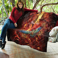 New Zealand Kea Bird Matariki Personalised Quilt Silver Fern Maori Pattern LT22 - Polynesian Pride
