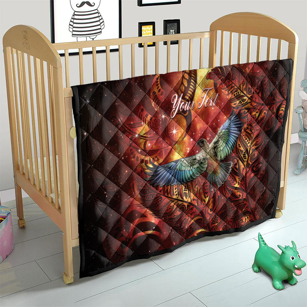 New Zealand Kea Bird Matariki Personalised Quilt Silver Fern Maori Pattern LT22 - Polynesian Pride