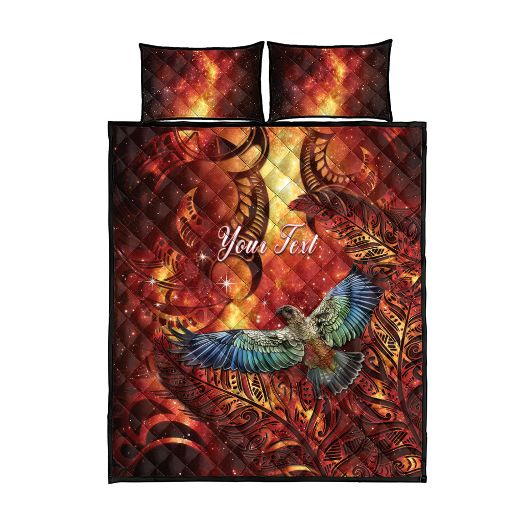 New Zealand Kea Bird Matariki Personalised Quilt Bed Set Silver Fern Maori Pattern LT22 - Polynesian Pride
