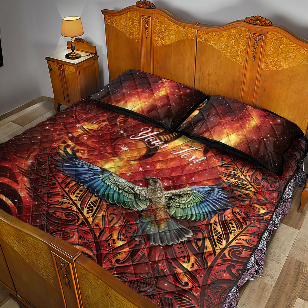 New Zealand Kea Bird Matariki Personalised Quilt Bed Set Silver Fern Maori Pattern LT22 - Polynesian Pride