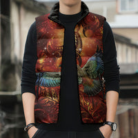 New Zealand Kea Bird Matariki Personalised Sleeveless Puffer Jacket Silver Fern Maori Pattern LT22 - Polynesian Pride