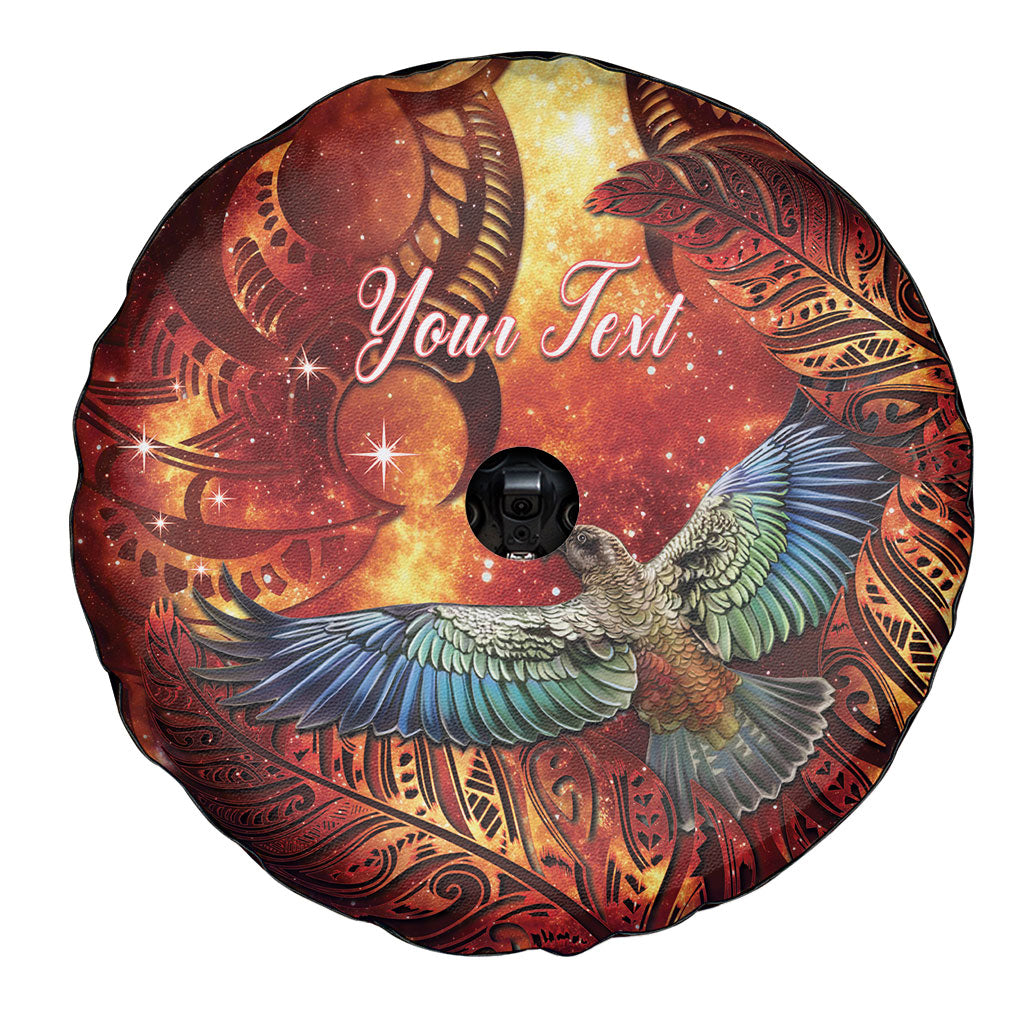 New Zealand Kea Bird Matariki Personalised Spare Tire Cover Silver Fern Maori Pattern LT22 - Polynesian Pride