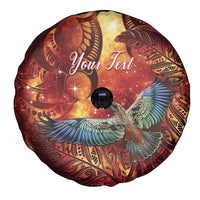 New Zealand Kea Bird Matariki Personalised Spare Tire Cover Silver Fern Maori Pattern LT22 - Polynesian Pride