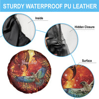New Zealand Kea Bird Matariki Personalised Spare Tire Cover Silver Fern Maori Pattern LT22 - Polynesian Pride