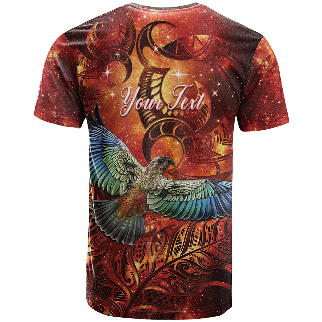 New Zealand Kea Bird Matariki Personalised T Shirt Silver Fern Maori Pattern LT22 - Polynesian Pride