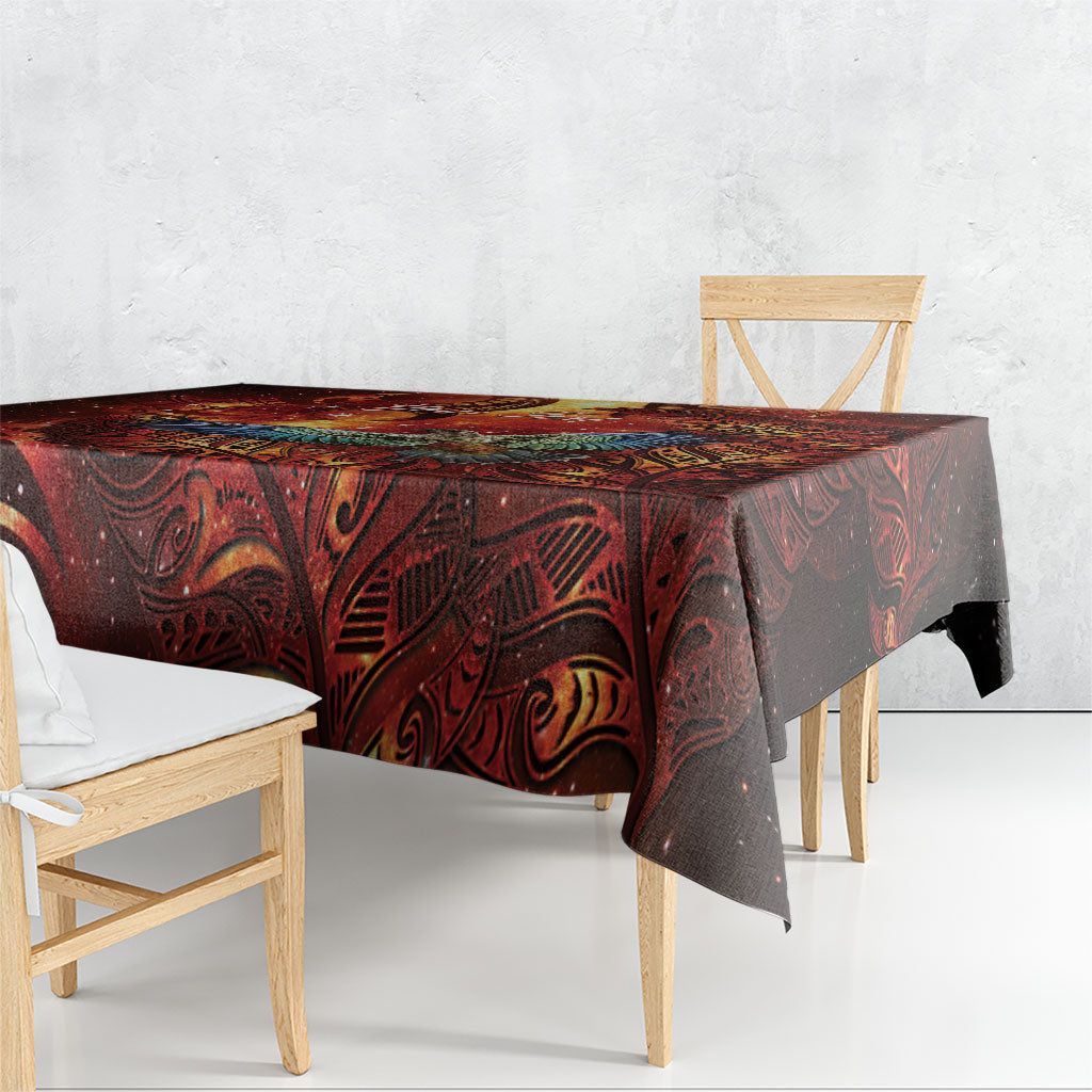 New Zealand Kea Bird Matariki Personalised Tablecloth Silver Fern Maori Pattern LT22 - Polynesian Pride