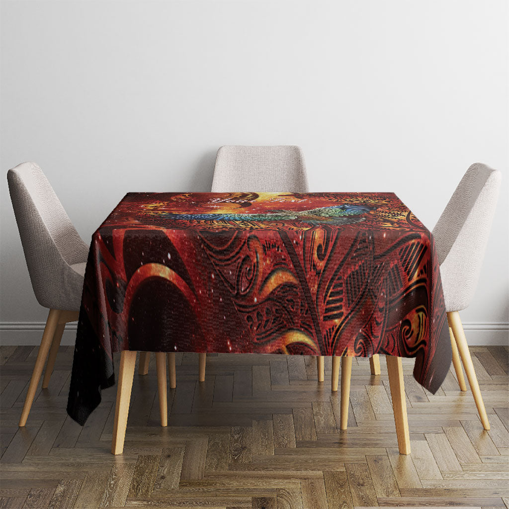 New Zealand Kea Bird Matariki Personalised Tablecloth Silver Fern Maori Pattern LT22 - Polynesian Pride