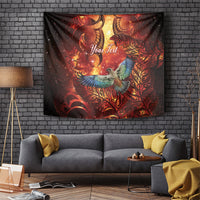 New Zealand Kea Bird Matariki Personalised Tapestry Silver Fern Maori Pattern