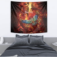 New Zealand Kea Bird Matariki Personalised Tapestry Silver Fern Maori Pattern