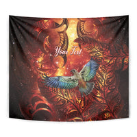 New Zealand Kea Bird Matariki Personalised Tapestry Silver Fern Maori Pattern