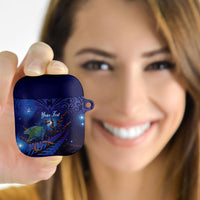 Takahe New Zealand Personalised AirPods Case Harakeke Silver Fern Maori Pattern LT22 - Polynesian Pride