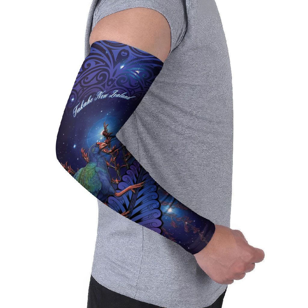 Takahe New Zealand Personalised Arm Sleeves Harakeke Silver Fern Maori Pattern LT22 - Polynesian Pride