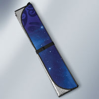 Takahe New Zealand Personalised Auto Sun Shade Harakeke Silver Fern Maori Pattern LT22 - Polynesian Pride