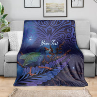 Takahe New Zealand Personalised Blanket Harakeke Silver Fern Maori Pattern LT22 - Polynesian Pride