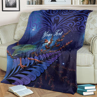 Takahe New Zealand Personalised Blanket Harakeke Silver Fern Maori Pattern LT22 - Polynesian Pride