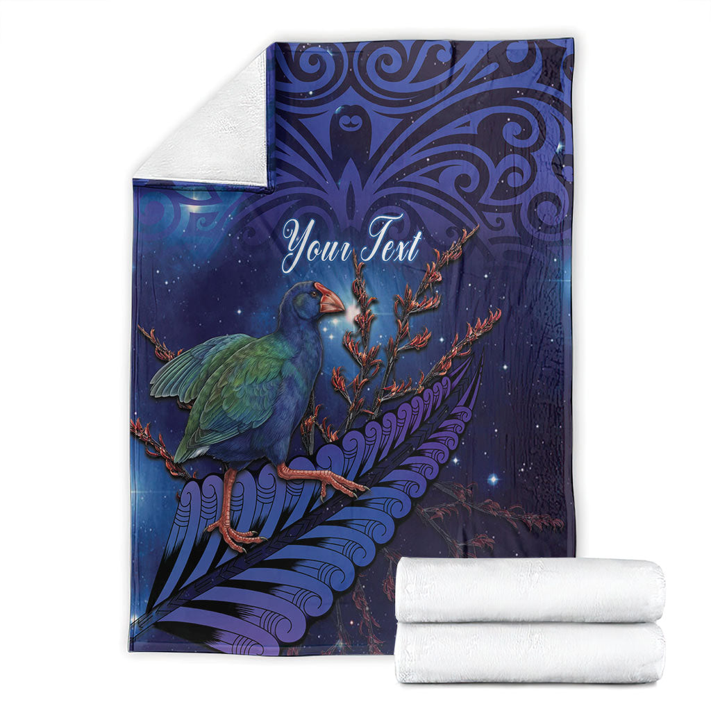 Takahe New Zealand Personalised Blanket Harakeke Silver Fern Maori Pattern LT22 - Polynesian Pride