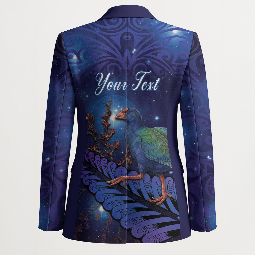 Takahe New Zealand Personalised Blazer Harakeke Silver Fern Maori Pattern LT22 - Polynesian Pride