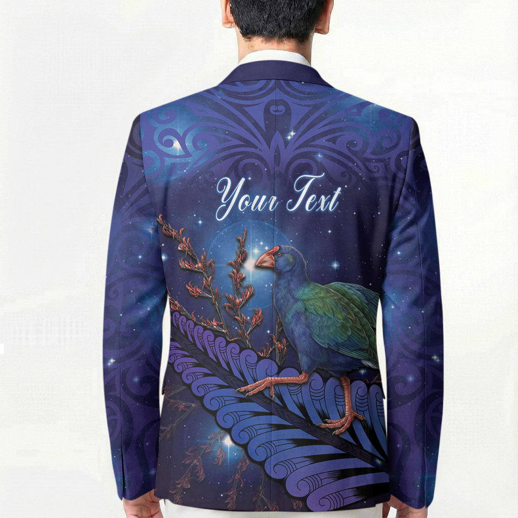 Takahe New Zealand Personalised Blazer Harakeke Silver Fern Maori Pattern LT22 - Polynesian Pride