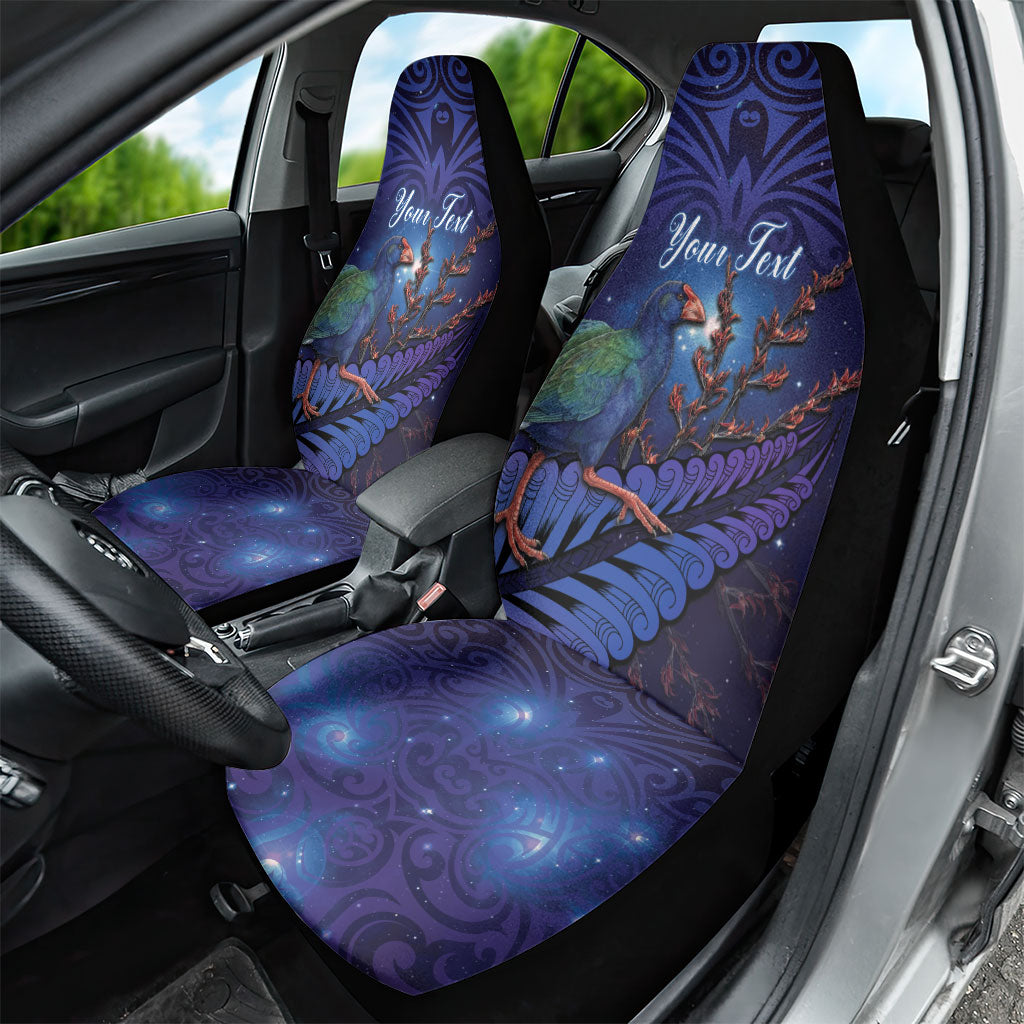 Takahe New Zealand Personalised Car Seat Cover Harakeke Silver Fern Maori Pattern LT22 - Polynesian Pride