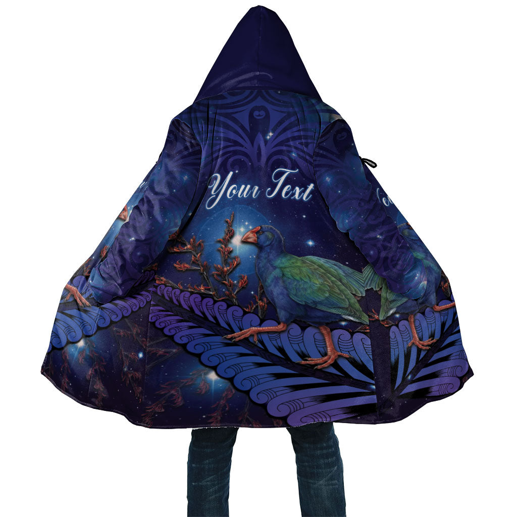 Takahe New Zealand Personalised Cloak Harakeke Silver Fern Maori Pattern LT22 Unisex Blue - Polynesian Pride