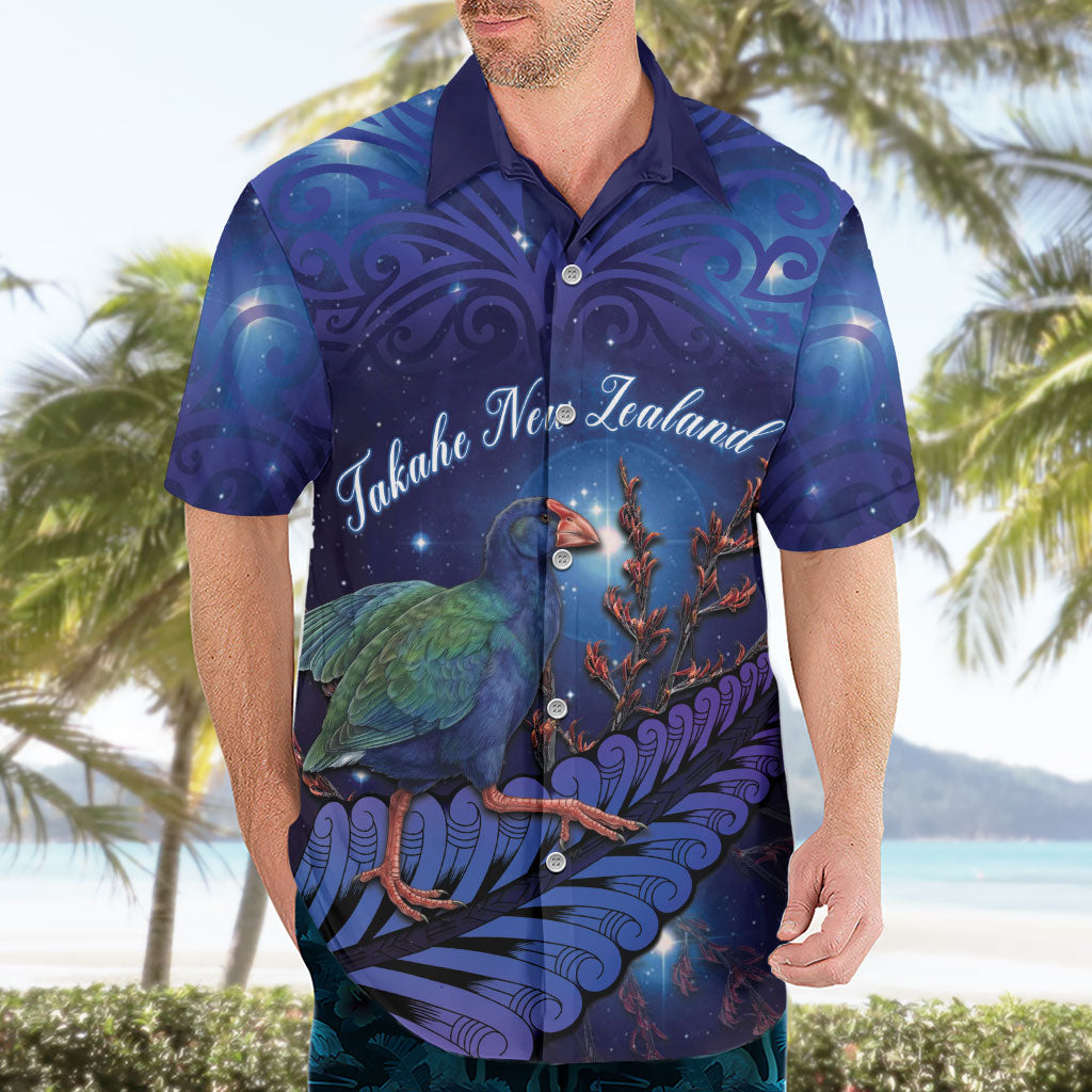 Takahe New Zealand Personalised Hawaiian Shirt Harakeke Silver Fern Maori Pattern LT22 - Polynesian Pride