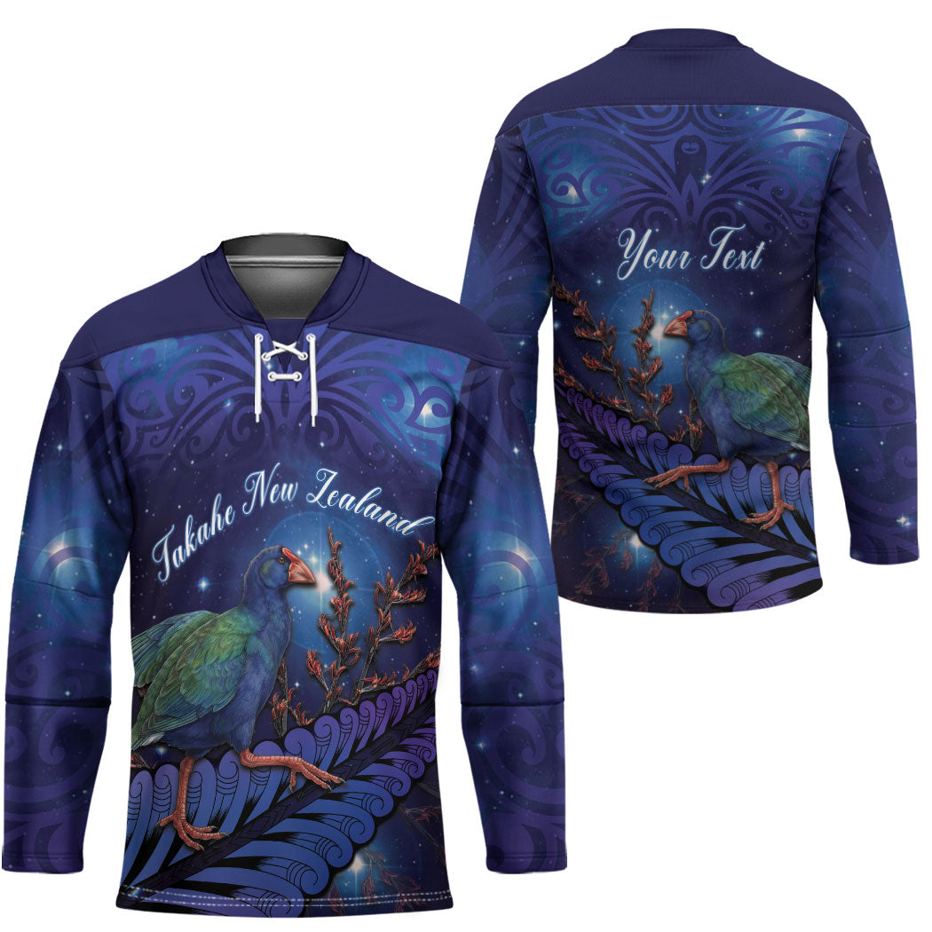 Takahe New Zealand Personalised Hockey Jersey Harakeke Silver Fern Maori Pattern LT22 - Polynesian Pride
