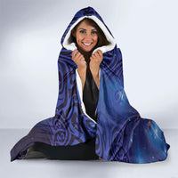 Takahe New Zealand Personalised Hooded Blanket Harakeke Silver Fern Maori Pattern LT22 - Polynesian Pride