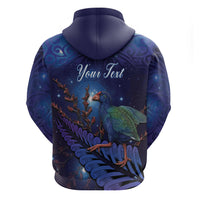 Takahe New Zealand Personalised Hoodie Harakeke Silver Fern Maori Pattern LT22 - Polynesian Pride