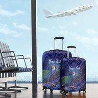 Takahe New Zealand Personalised Luggage Cover Harakeke Silver Fern Maori Pattern LT22 - Polynesian Pride