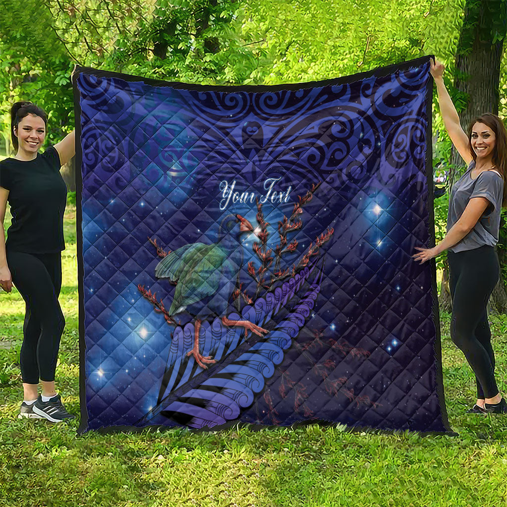 Takahe New Zealand Personalised Quilt Harakeke Silver Fern Maori Pattern LT22 - Polynesian Pride