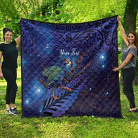 Takahe New Zealand Personalised Quilt Harakeke Silver Fern Maori Pattern LT22 - Polynesian Pride